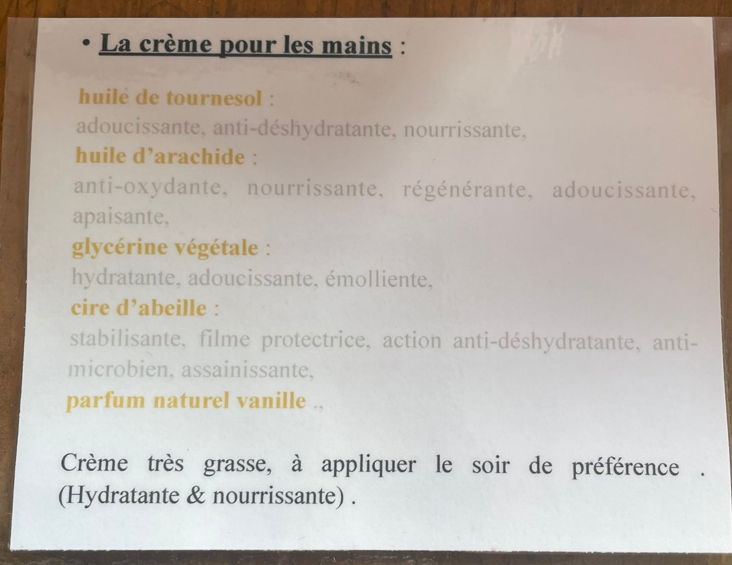 Crème pour les mains 30ml « COSMÉTIQUES NATURELS LUR »