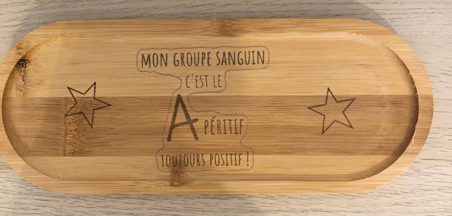 Planche Apéro Groupe Sanguin  "Les Galets de Laëti"