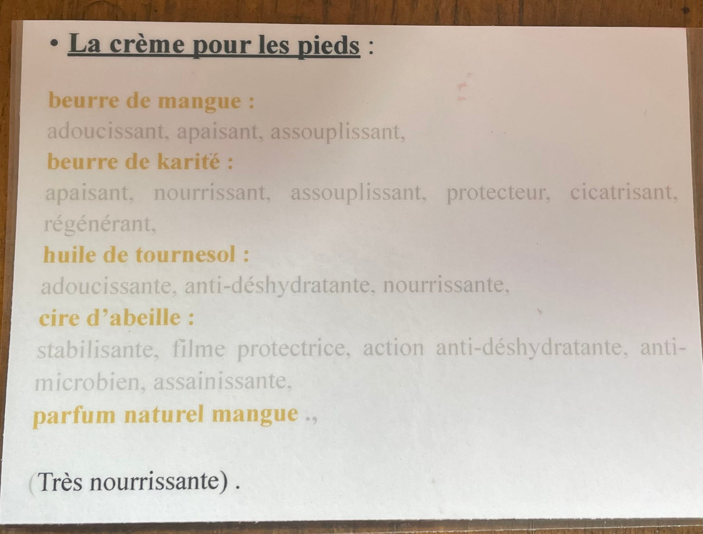 Crème pour les pieds 30ml « COSMÉTIQUES NATURELS LUR »