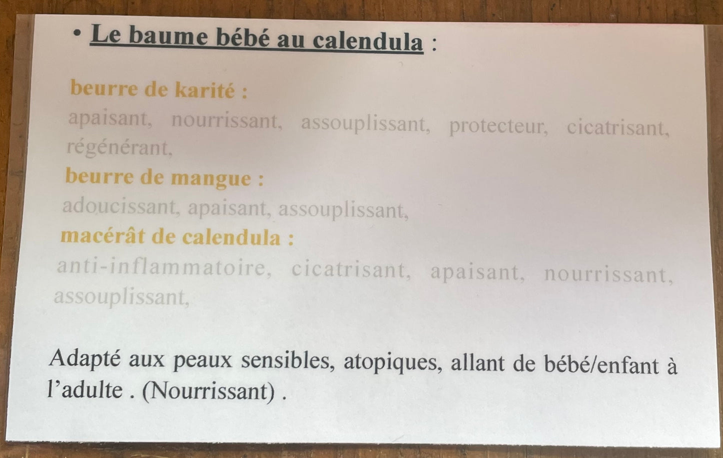 Baume bébé 30ml « COSMÉTIQUES NATURELS LUR »