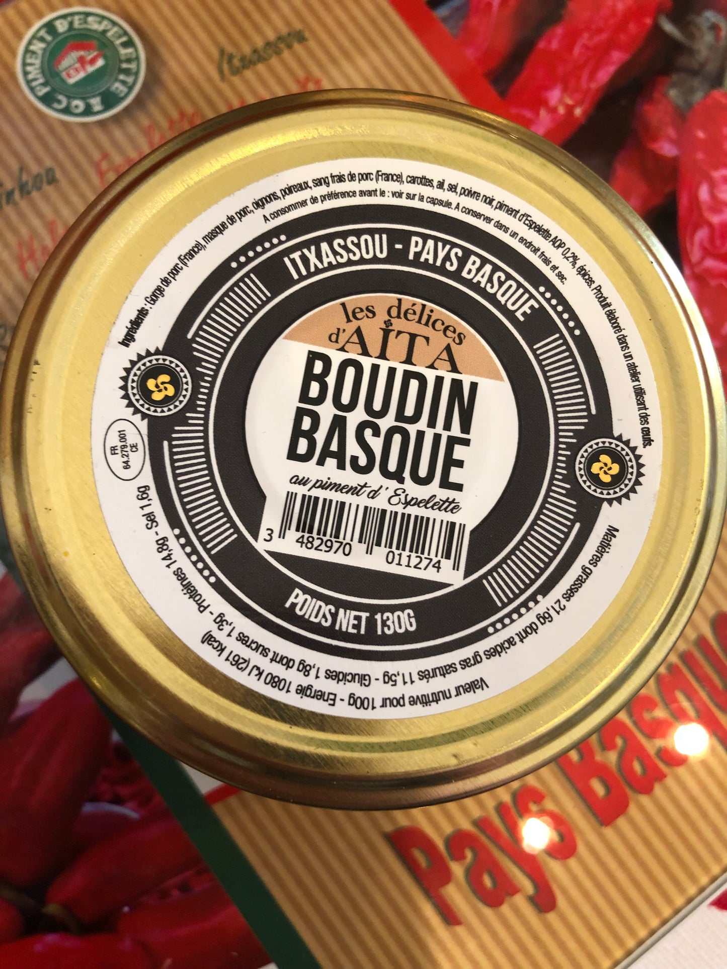 Boudin basque au piment d'Espelette "Les Délices d'Aita"