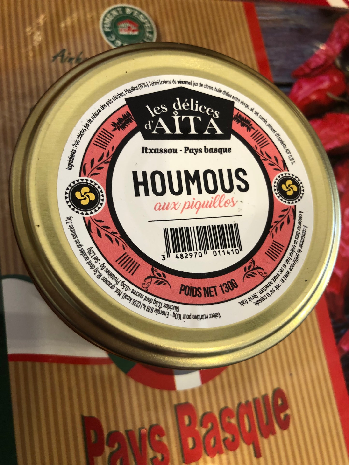 Houmous aux piquillos "Les Délices d'Aita"