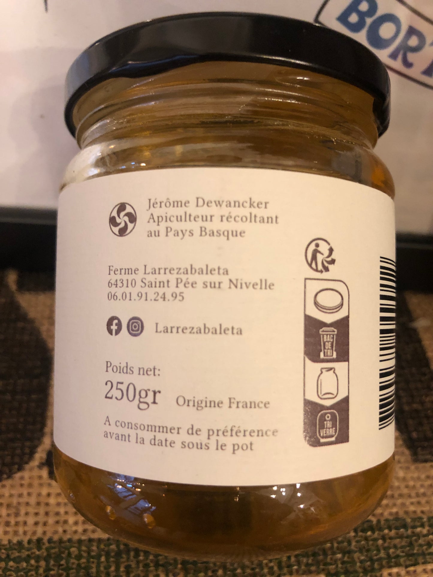 Miel d'Acacia 250g "FERME LARREZABALETA"