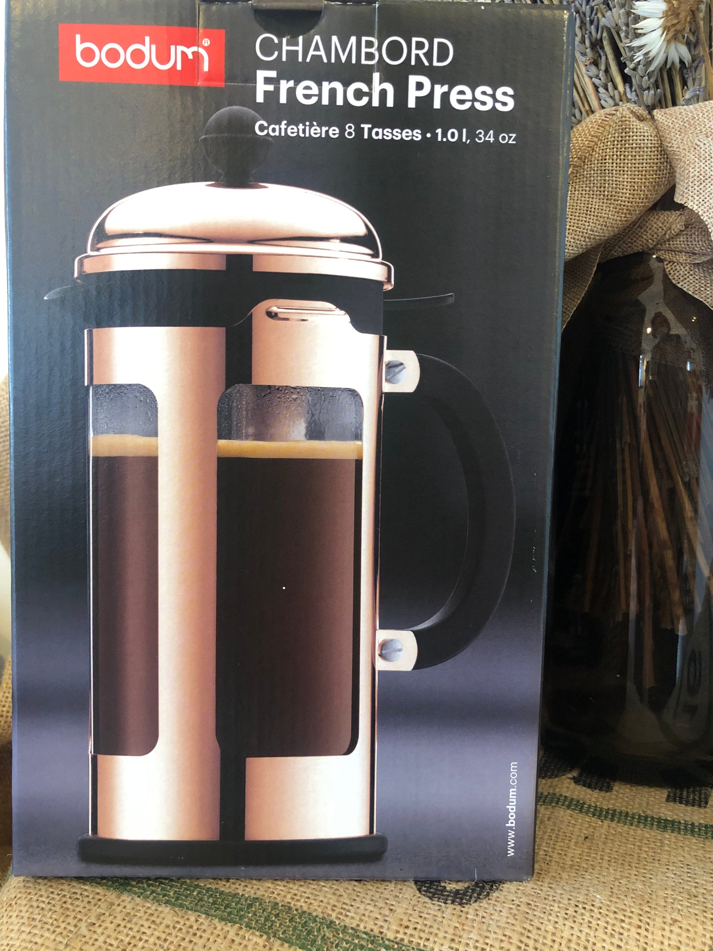 Cafetière à Piston Chambord 1L "BODUM" bec verseur