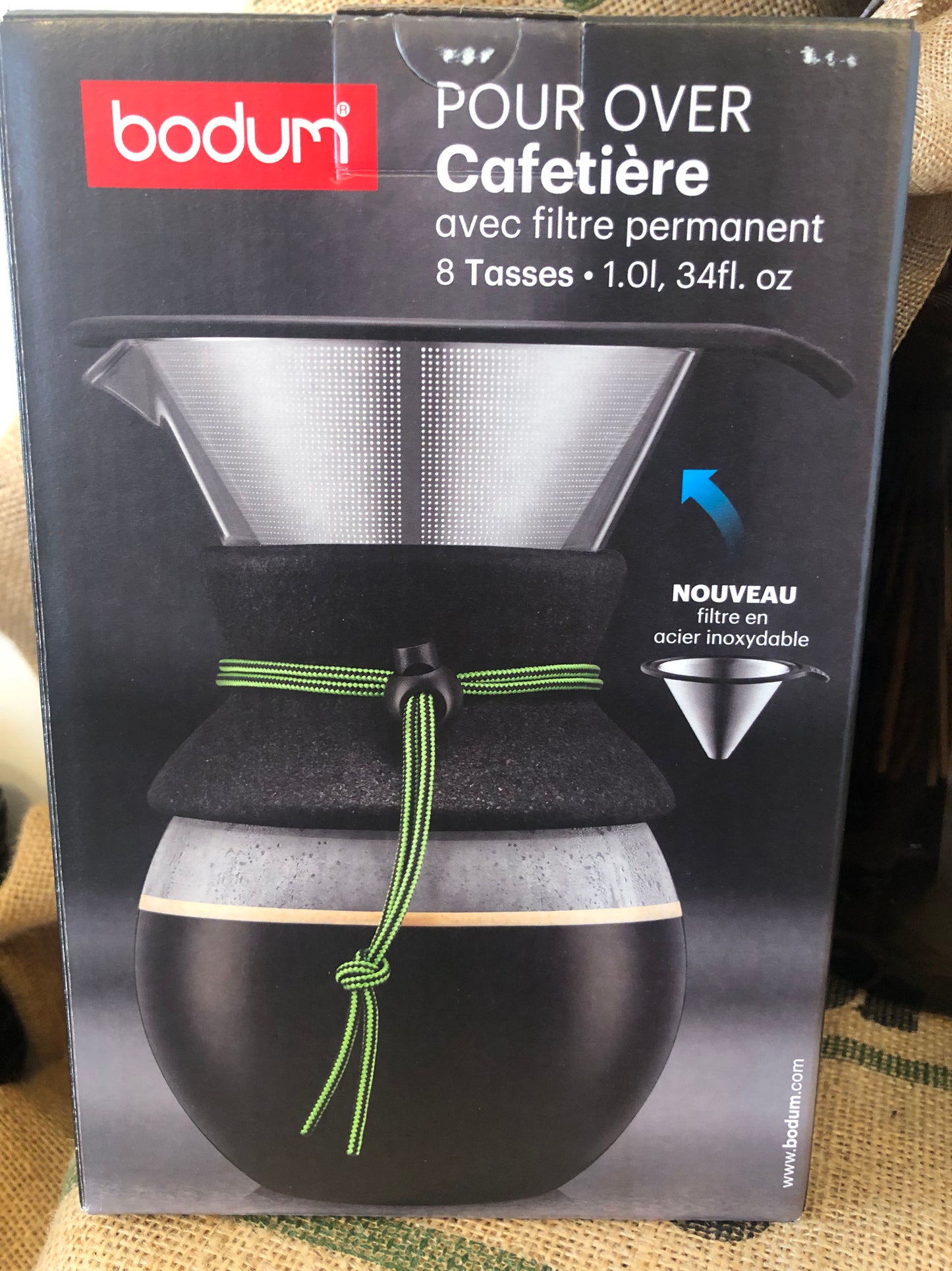 Cafetière filtre permanent POUR OVER 1L "Bodum"