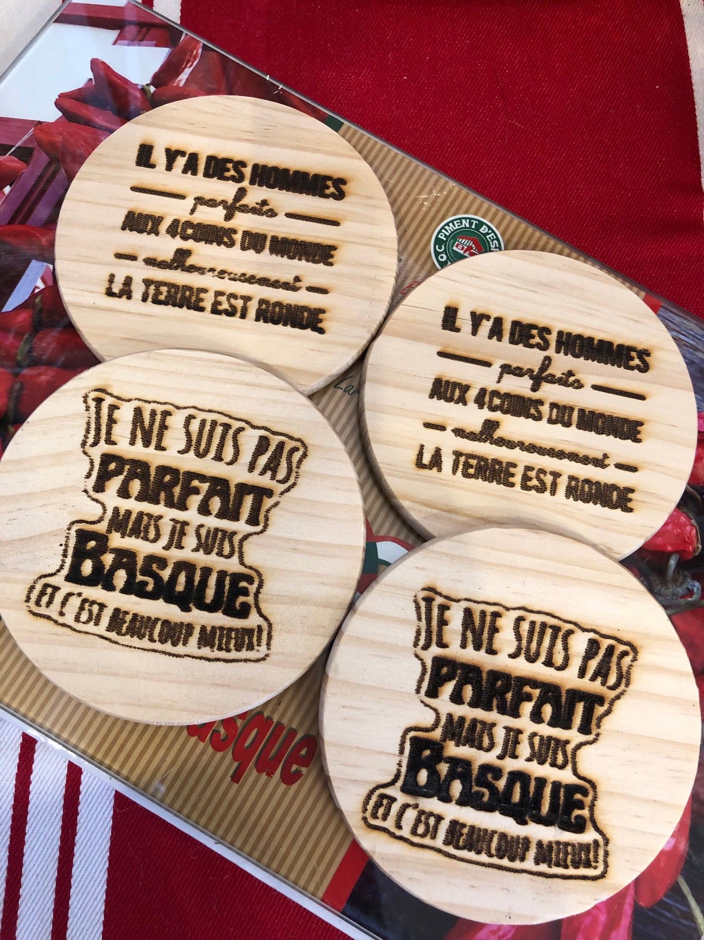 4 Sous Verres Parfait "Les Galets De Laeti"